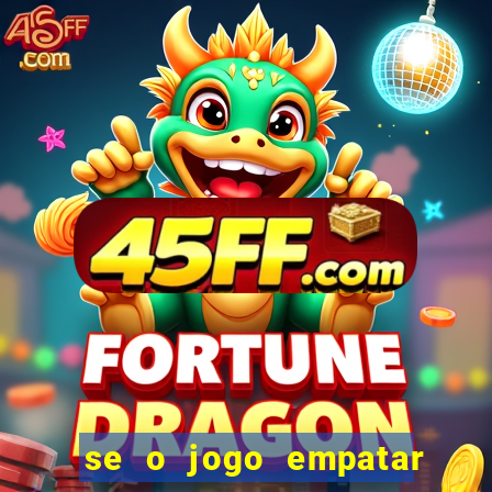 se o jogo empatar hoje quem ganha